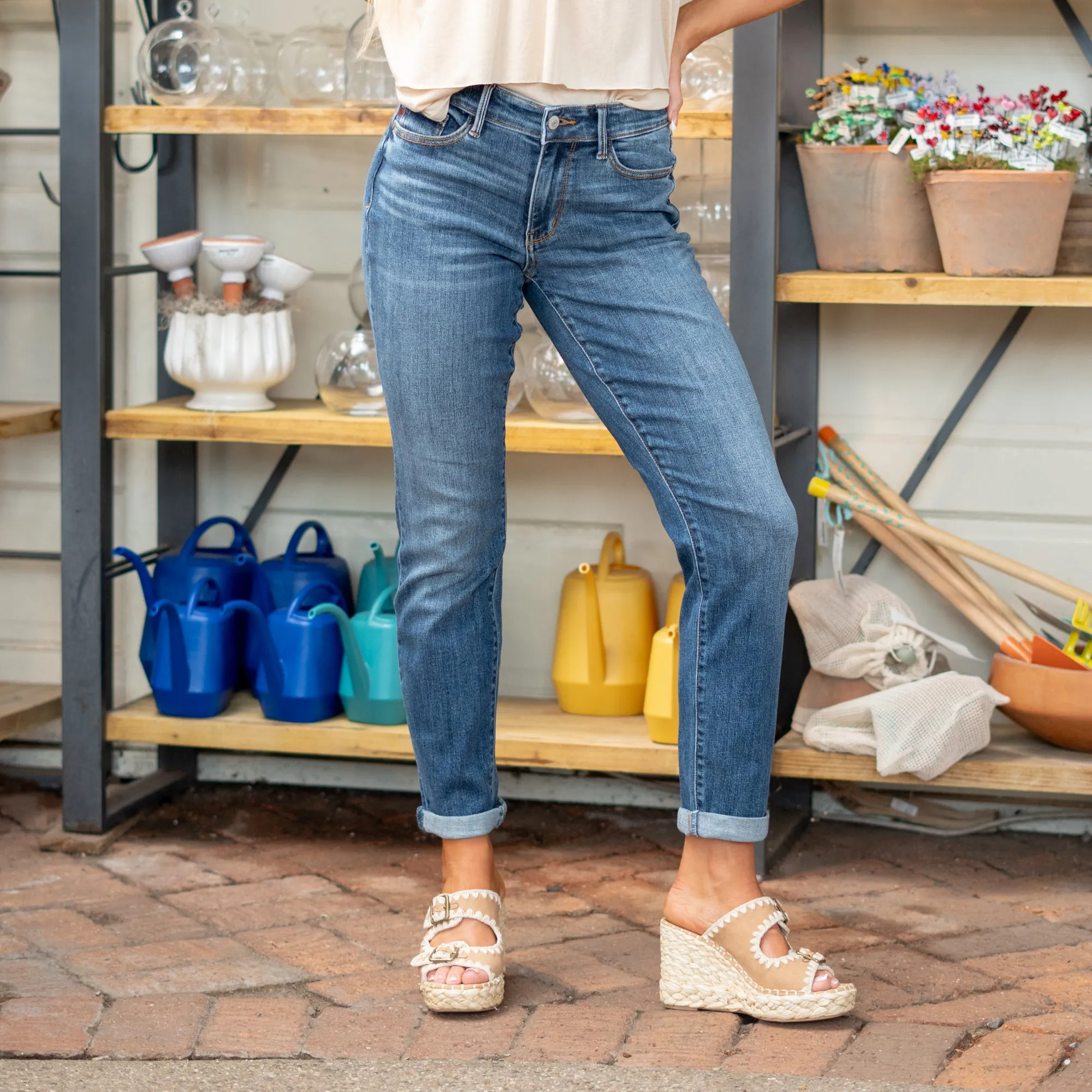 Spring Fling Mid Rise Boyfriend Regular & Plus Sizes