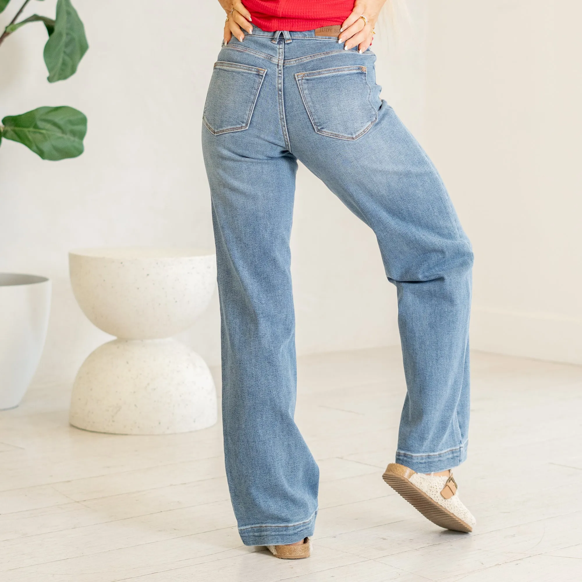 Stars Align High Rise Front Seam Wide Leg Regular & Plus Sizes