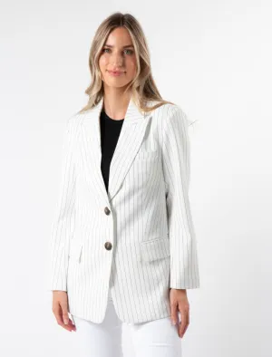 Stella   Gemma Bala Jacket | Black and White Stripe