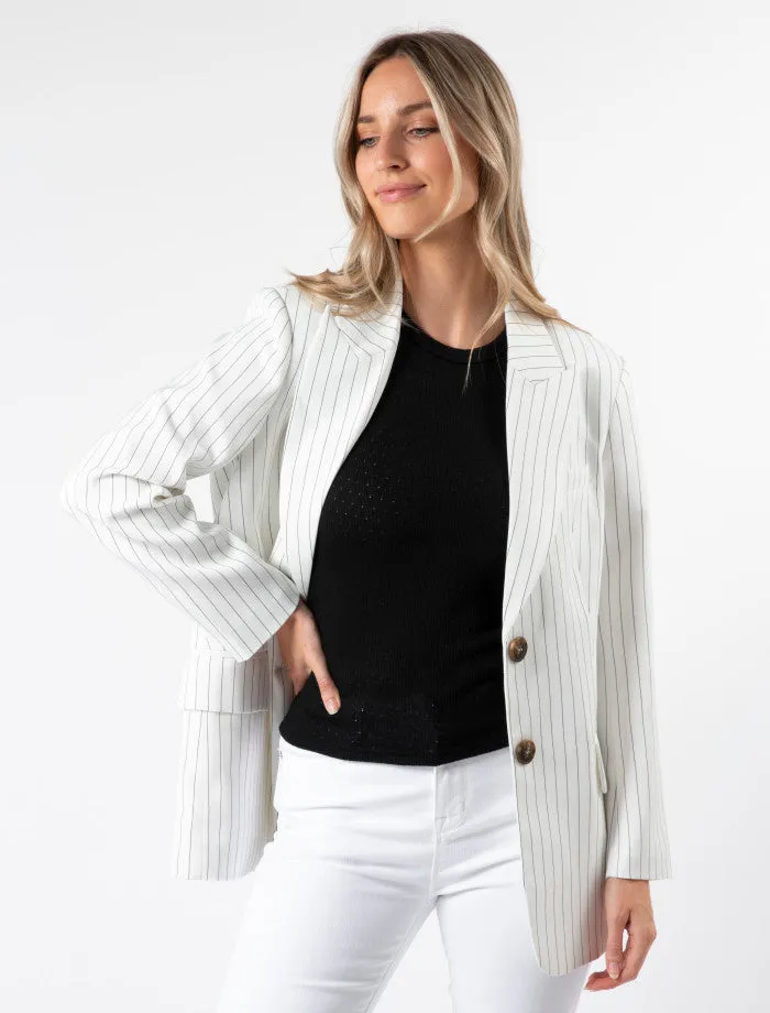 Stella   Gemma Bala Jacket | Black and White Stripe