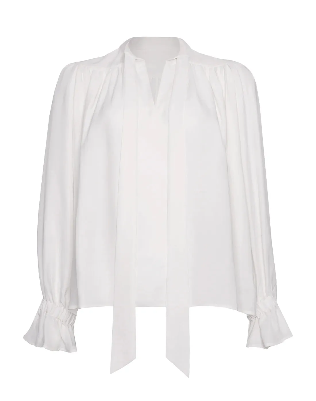 STORM TIE FRONT TOP IVORY
