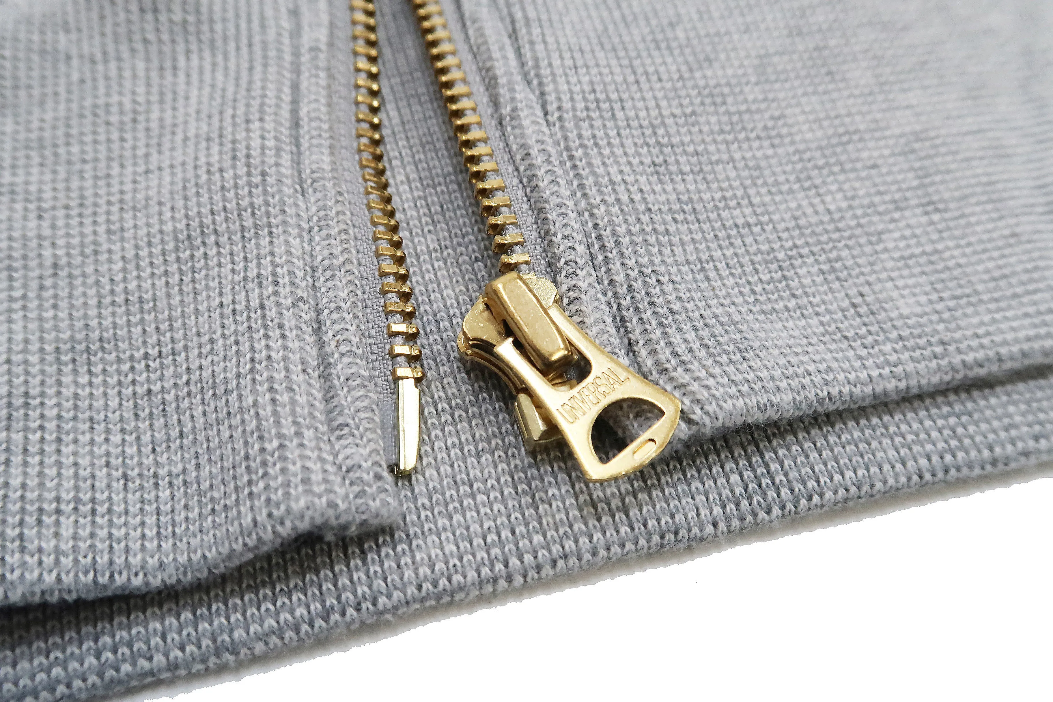 Studio D'artisan Plain Hoodie Men's Solid Zip-Up Hooded Sweatshirt 8087M Heather-Grey
