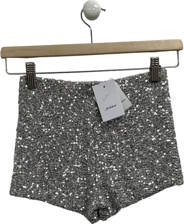 subdued Metallic Sequin Shorts UK XS