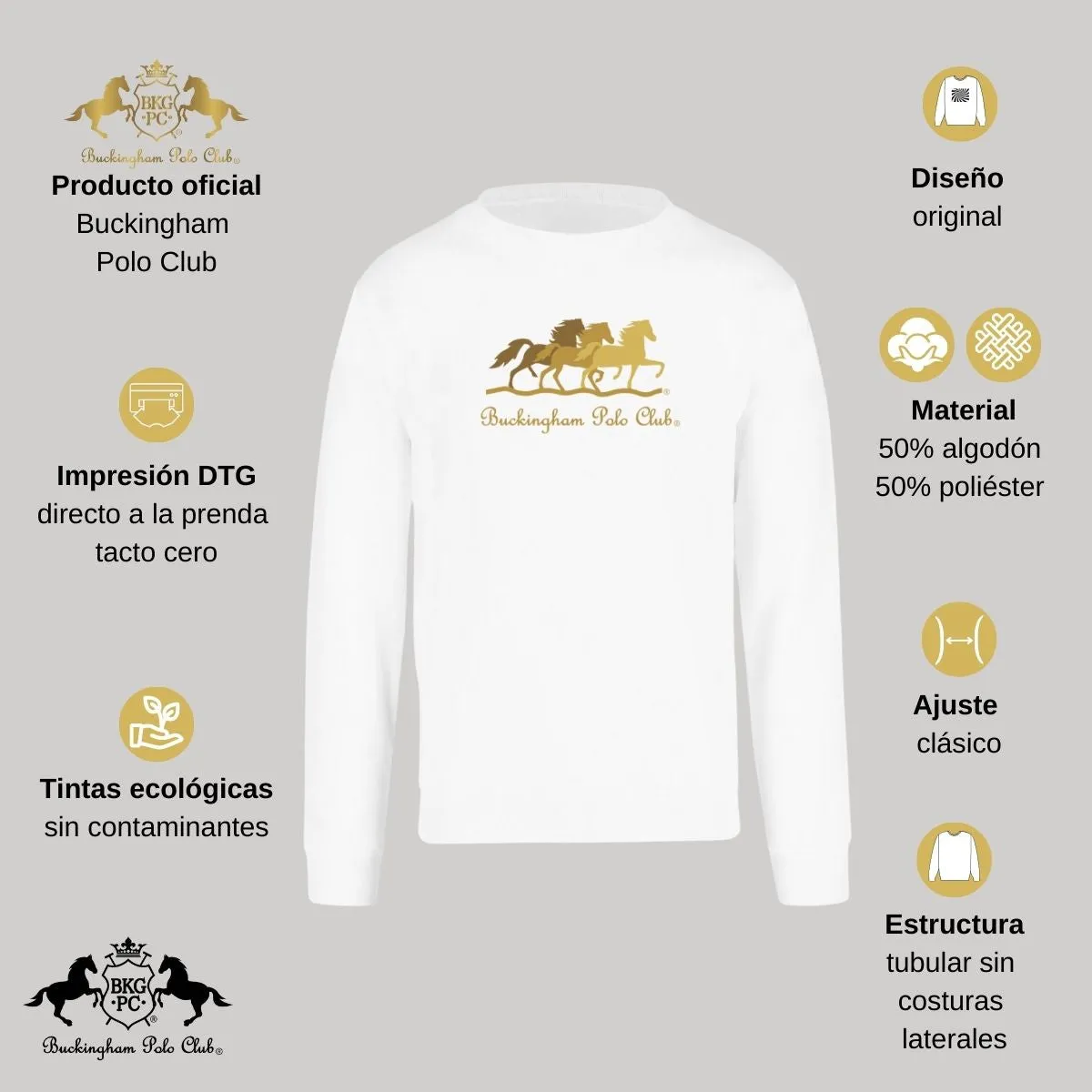 Sudadera Hombre Buckingham Polo Club Caballos