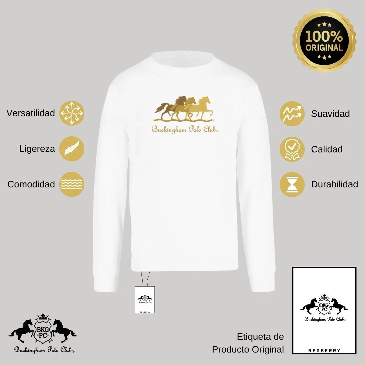 Sudadera Hombre Buckingham Polo Club Caballos