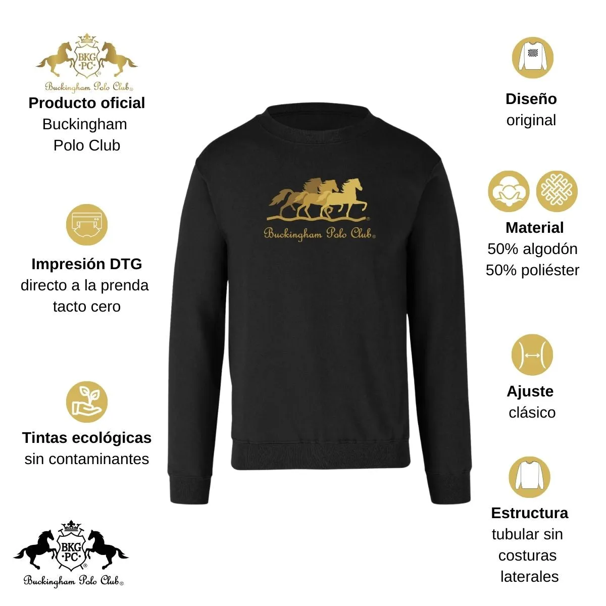 Sudadera Hombre Buckingham Polo Club Caballos