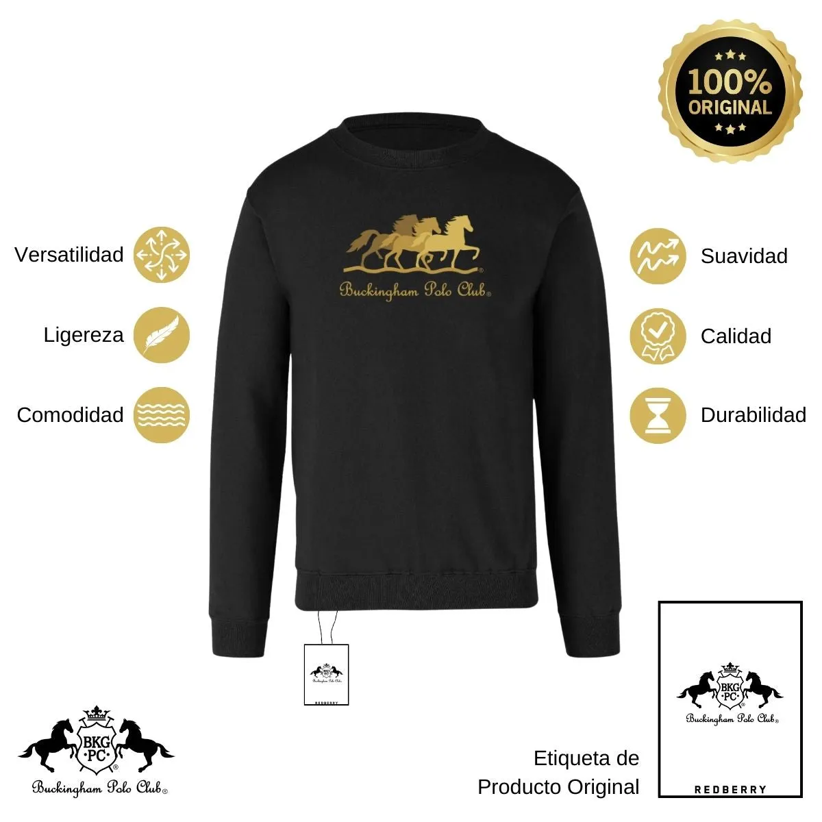 Sudadera Hombre Buckingham Polo Club Caballos