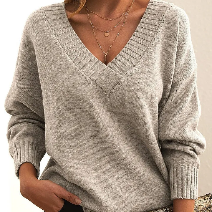 Susa - cashmere sweater - women's knitted sweater with v-neck