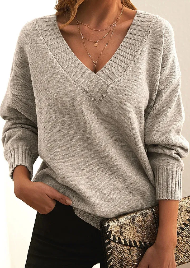Susa - cashmere sweater - women's knitted sweater with v-neck