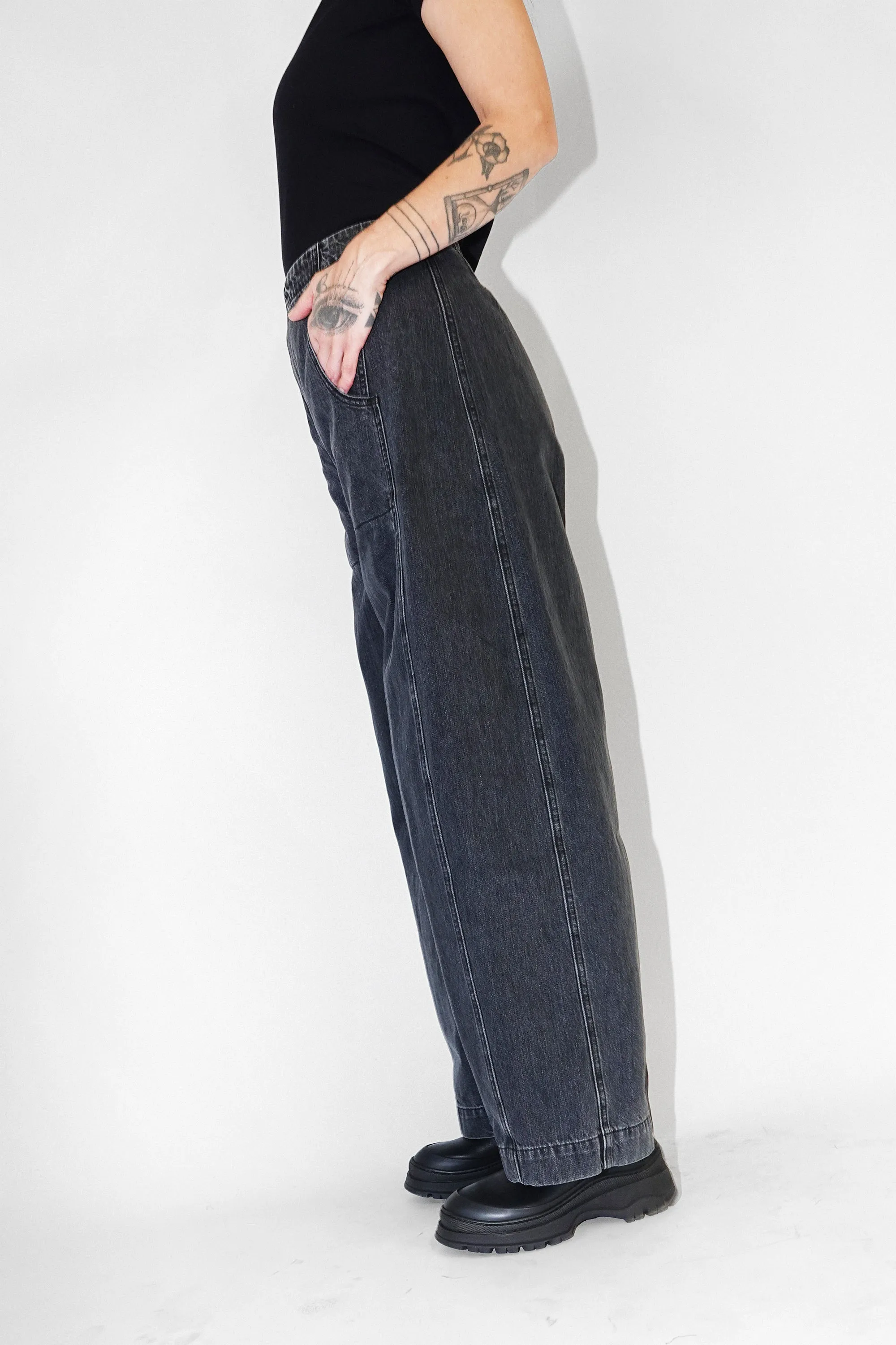 Tany Pant in Washed Black Denim