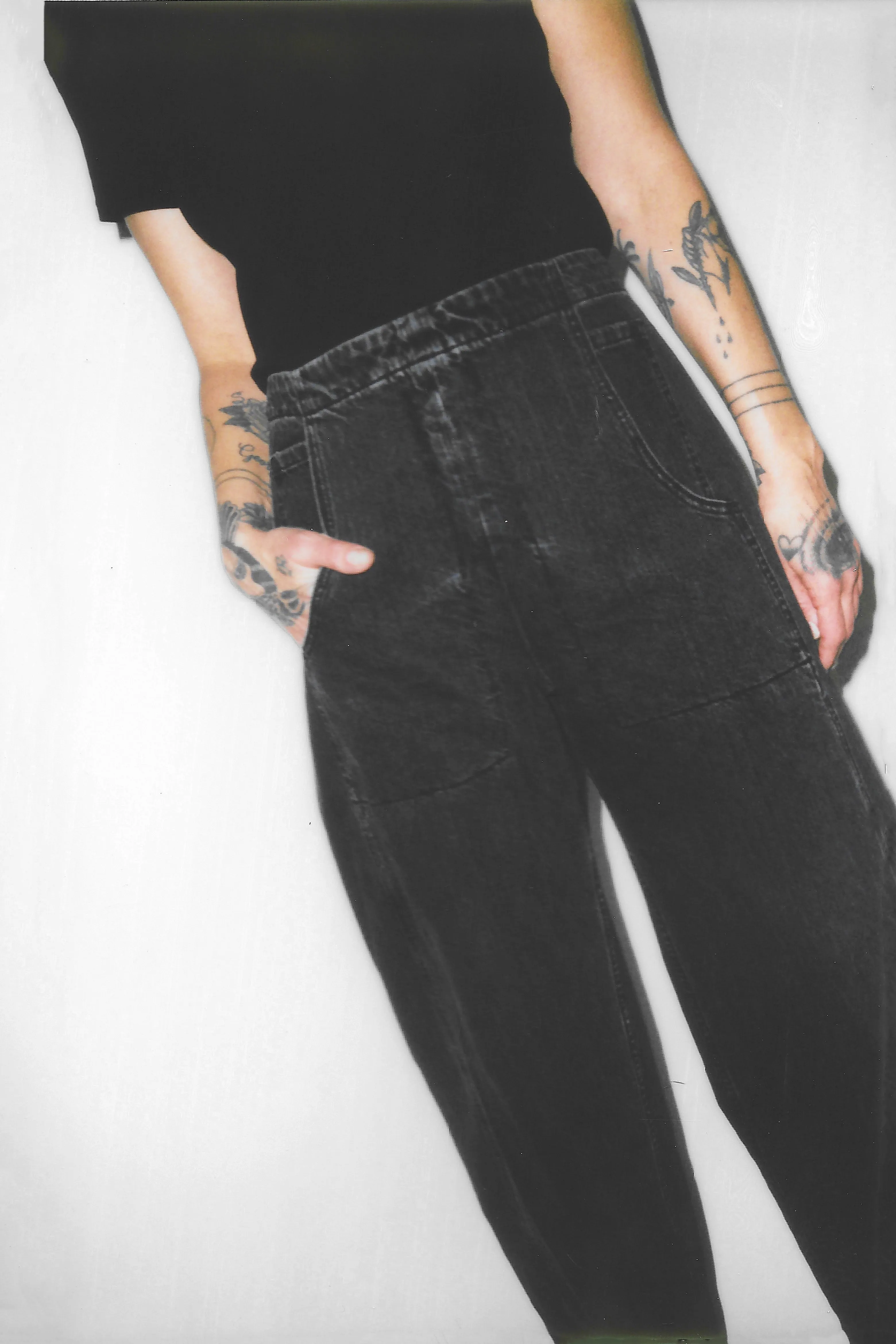 Tany Pant in Washed Black Denim