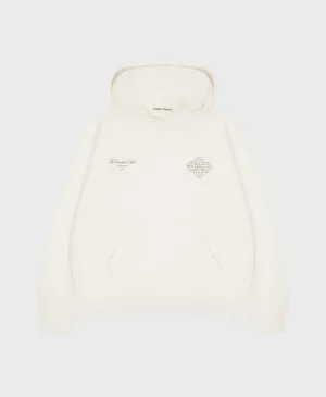 The Couture Club Emblem Outline Hoodie Off White