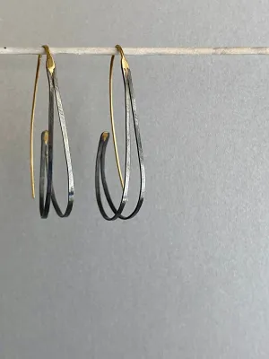 The Large DFH, Oxidized Silver & 18k Gold