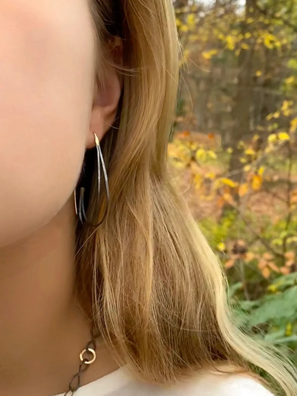 The Large DFH, Oxidized Silver & 18k Gold