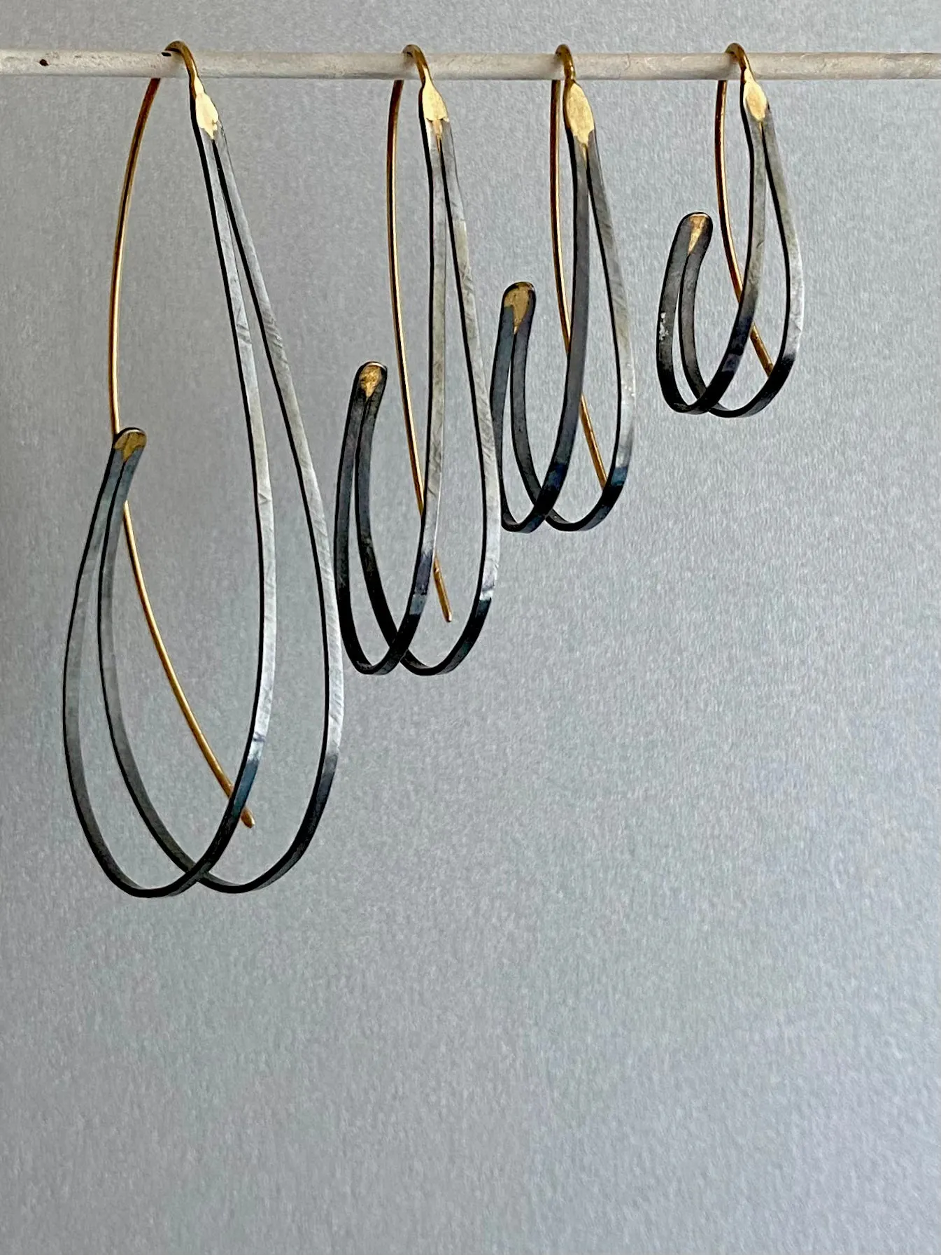 The Large DFH, Oxidized Silver & 18k Gold