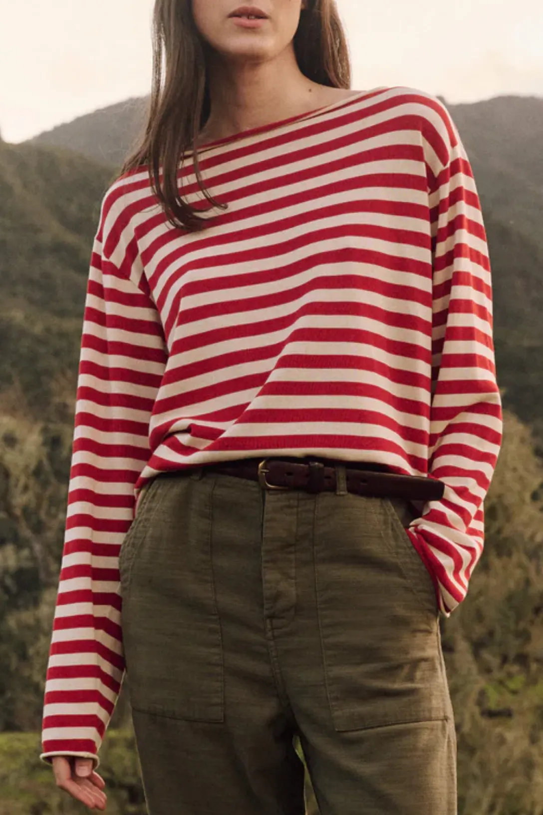 The Sailor Sweater | Maple Stripe