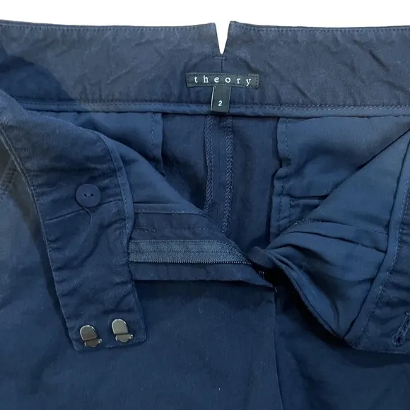 Theory Navy mini trouser shorts size 2