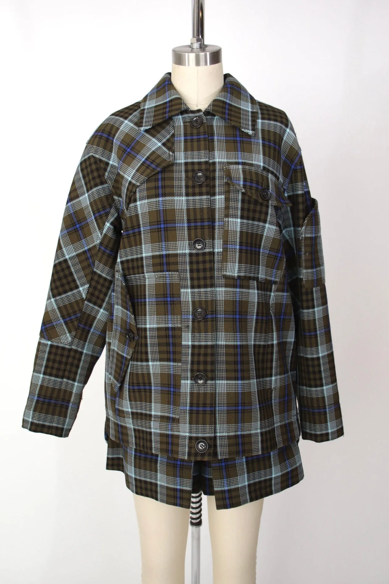 Tibi Plaid Workman Jacket & Short Set