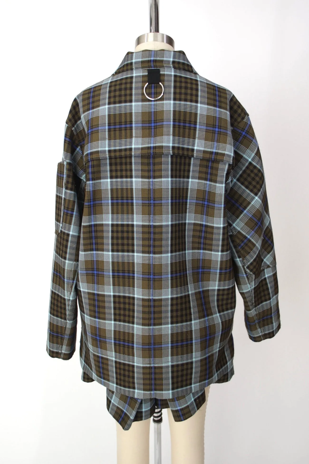 Tibi Plaid Workman Jacket & Short Set