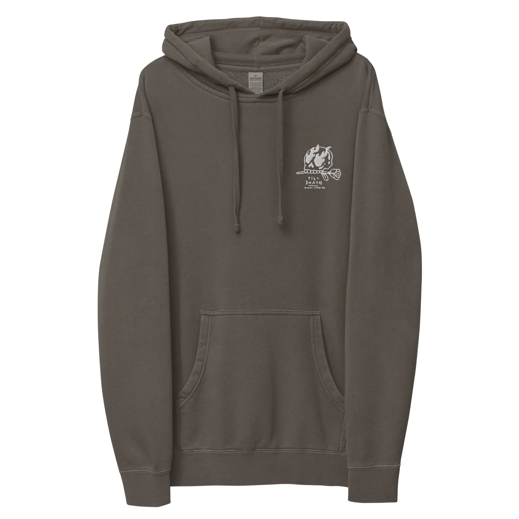 Till death Unisex pigment-dyed hoodie