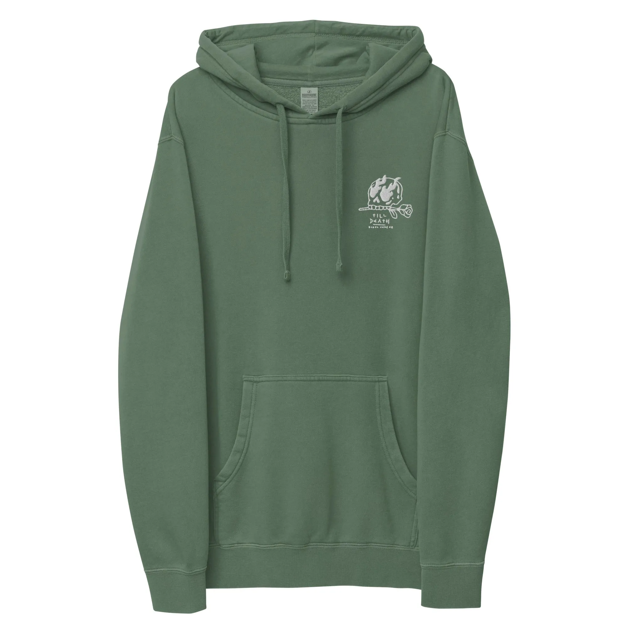 Till death Unisex pigment-dyed hoodie