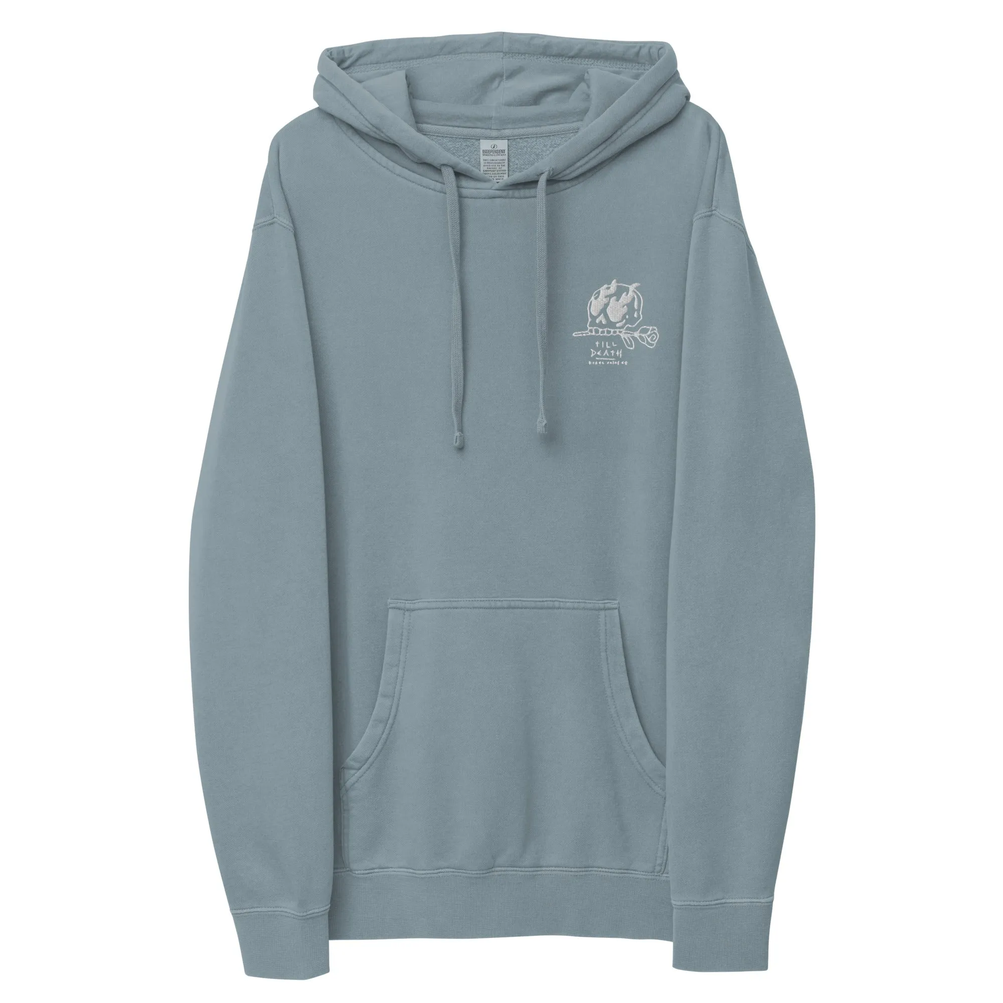 Till death Unisex pigment-dyed hoodie