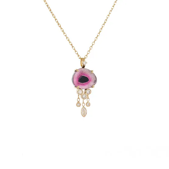 Tourmaline Jelly Fish Necklace