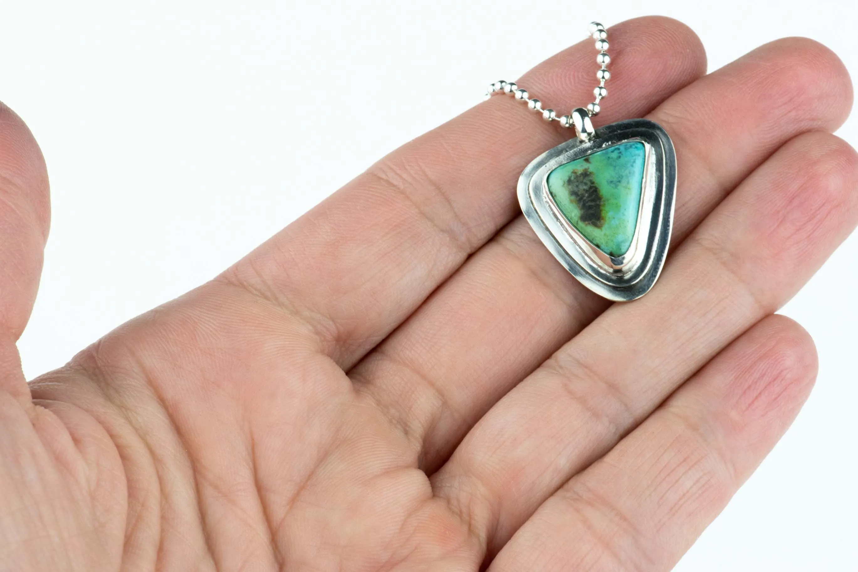 Turquoise Layered Sterling Necklace #7