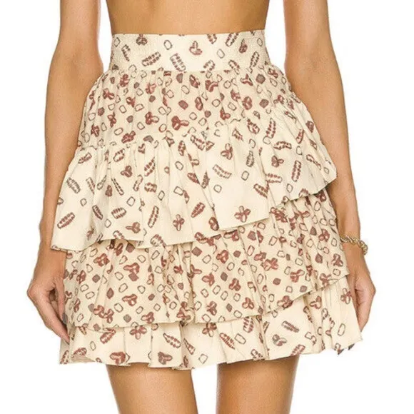 Ulla Johnson Shibori Layered Skirt - Size 2