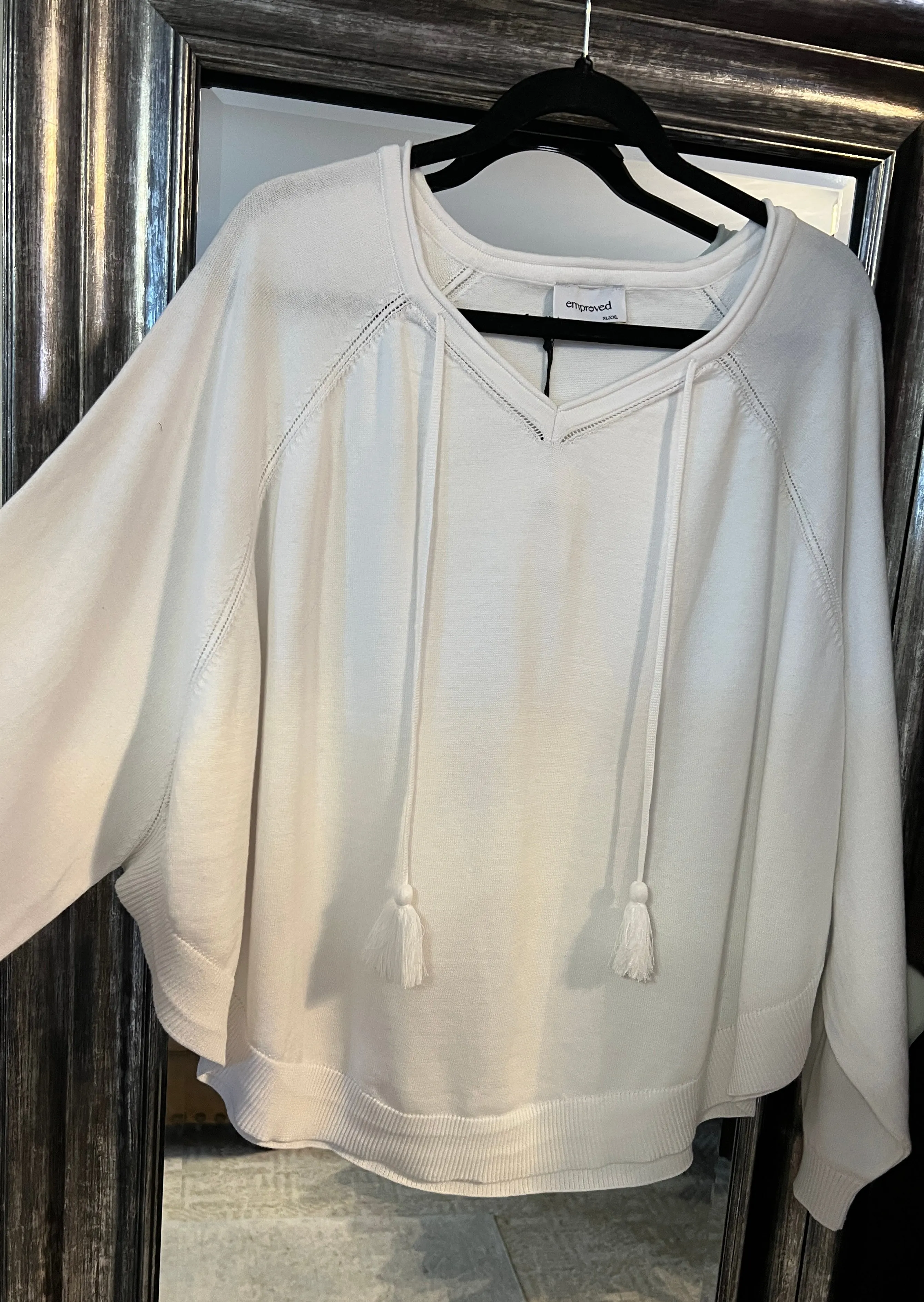 V Neck sweater poncho