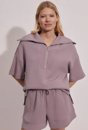 Varley | Willow Short Sleeve Half Zip {Quail}