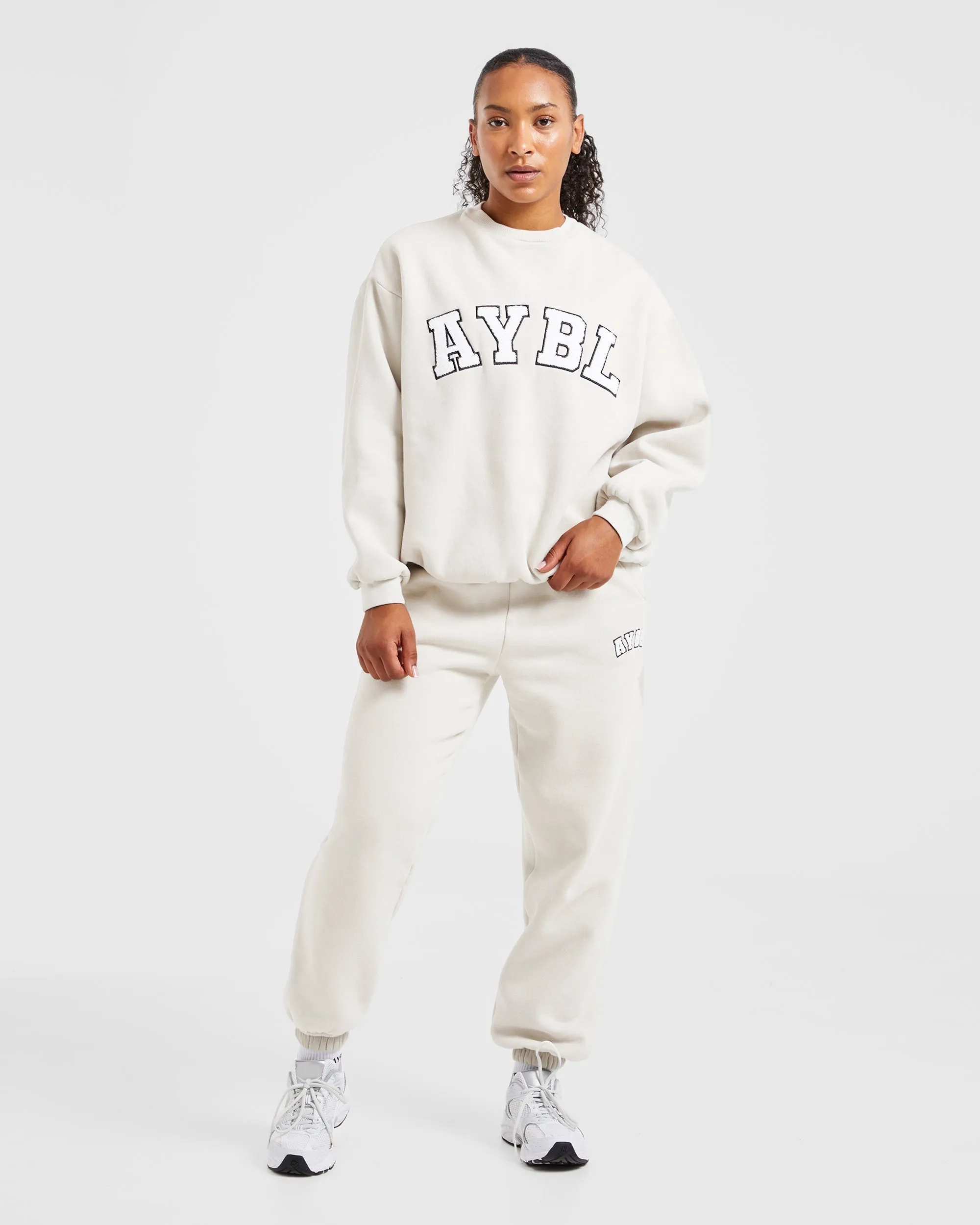 Varsity Oversized Sweatshirt - Sand