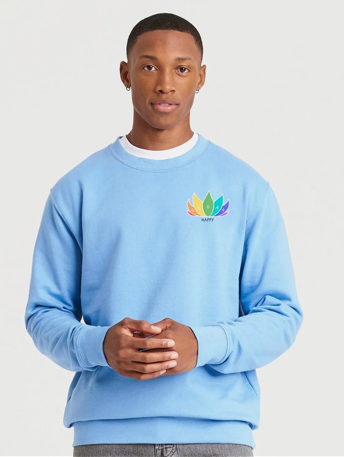 Vegan Happy Men's Lotus Jumper | Multiplpe Colours