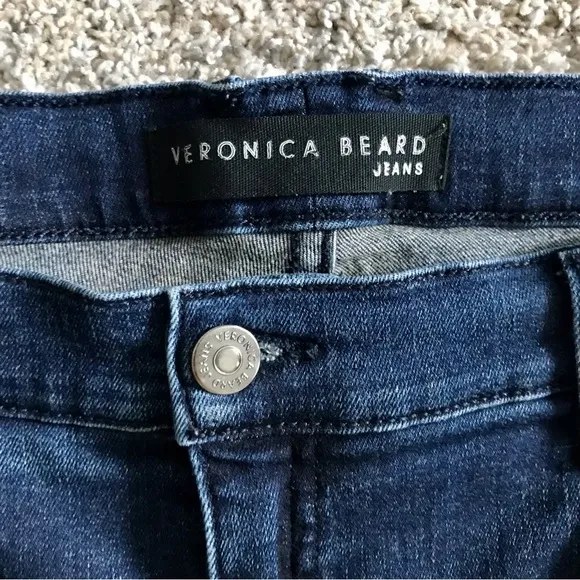 Veronica Beard Carolyn Baby Boot High Rise Jeans Size 22 Midnight Blue