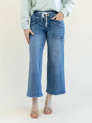 VERVET Reassure High Rise Drawstring Wide Leg