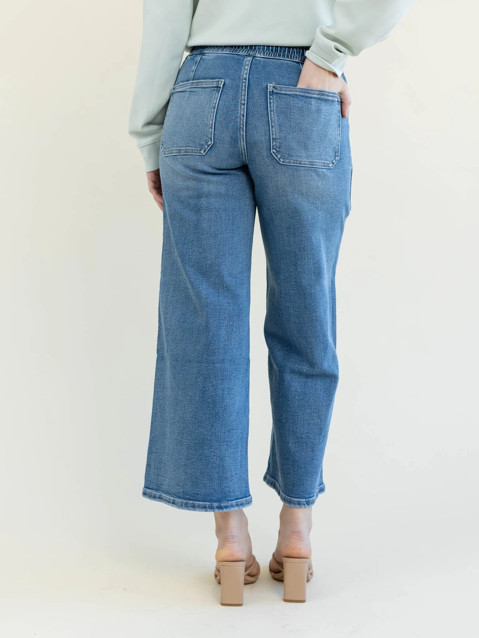 VERVET Reassure High Rise Drawstring Wide Leg
