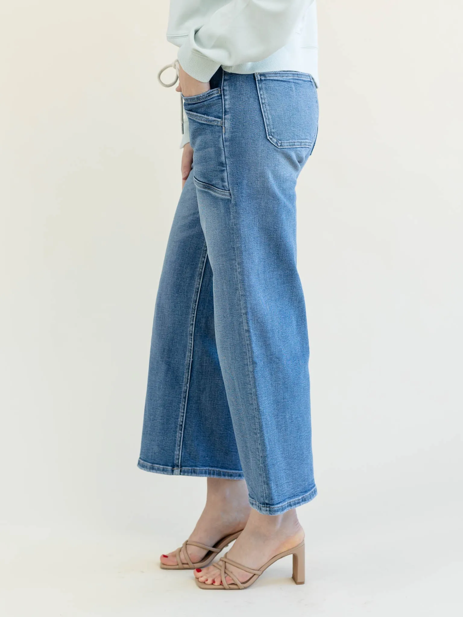 VERVET Reassure High Rise Drawstring Wide Leg