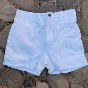 Vintage 1980s WHITE Corduroy Shorts
