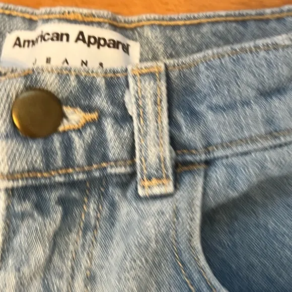 Vintage American Apparel high waist retro denim jean shorts 26