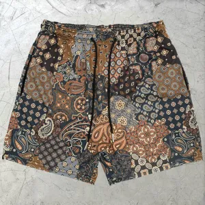 Vintage Cashew Flower Mesh Shorts