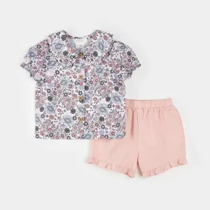 Vintage Flowers Poplin Shirt Set