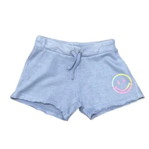 Vintage Havana Smiley Blue Burnout Fleece Shorts