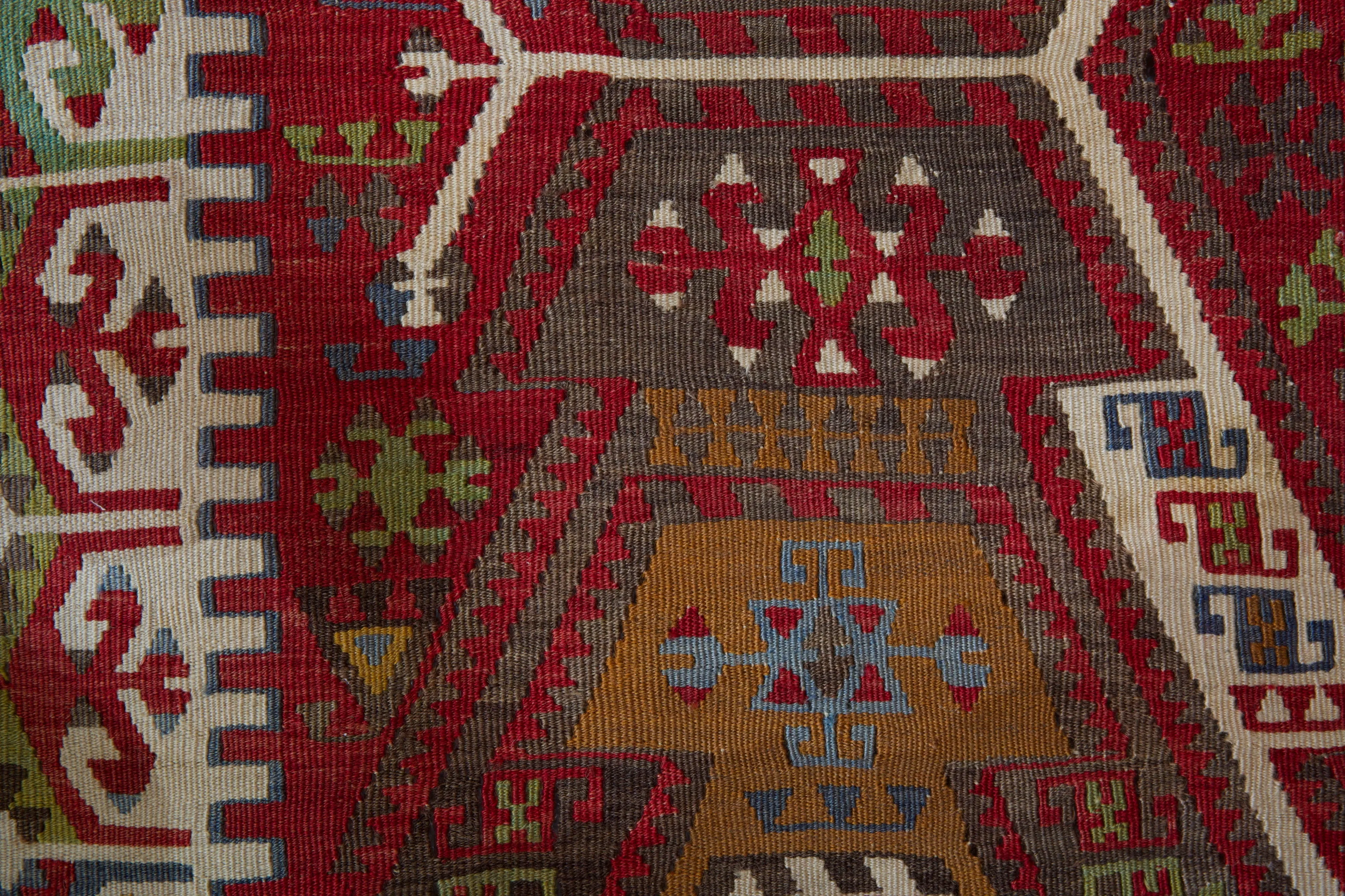 Vintage Kayseri Gomurgen Kilim Rug 6'7"x14'