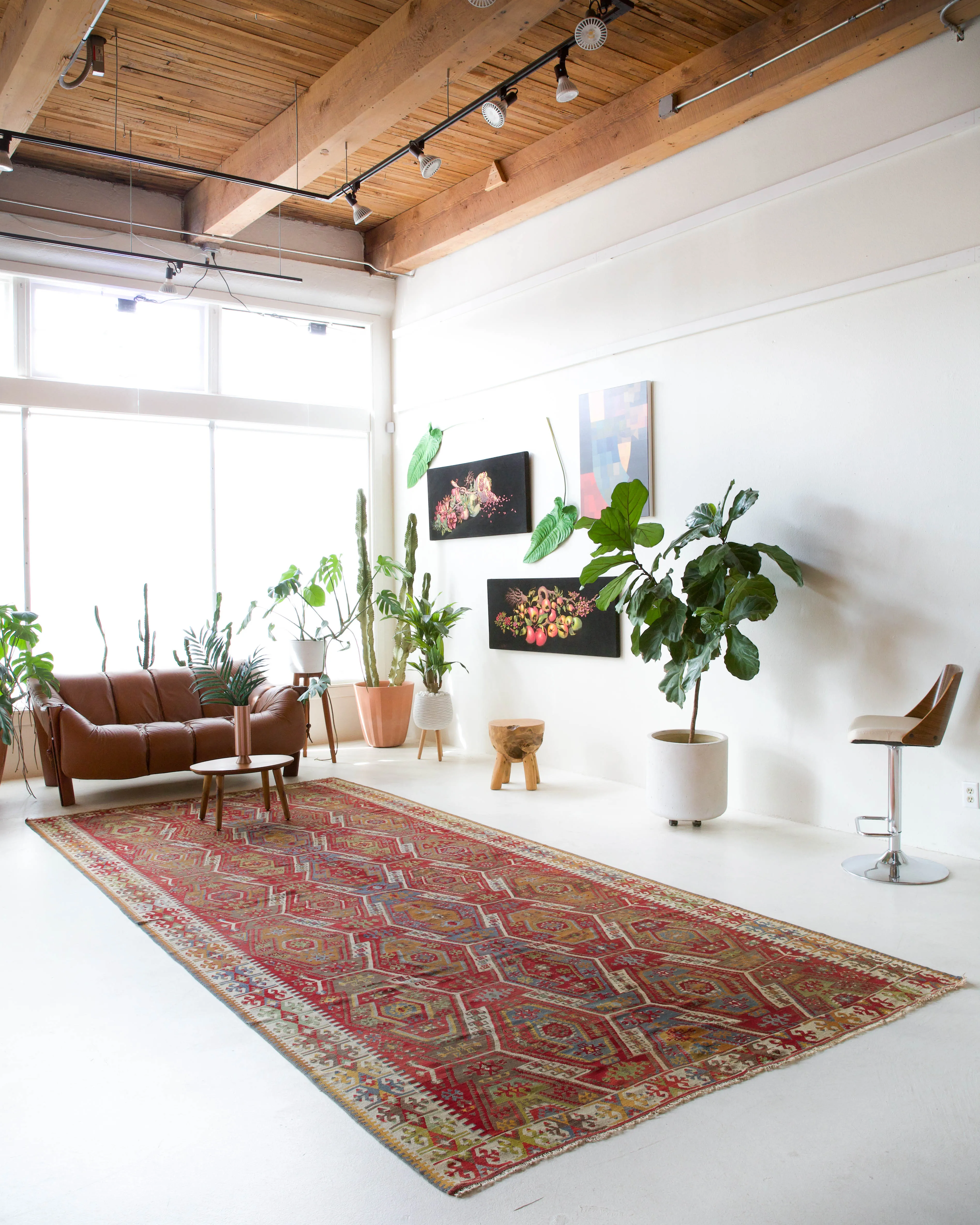 Vintage Kayseri Gomurgen Kilim Rug 6'7"x14'