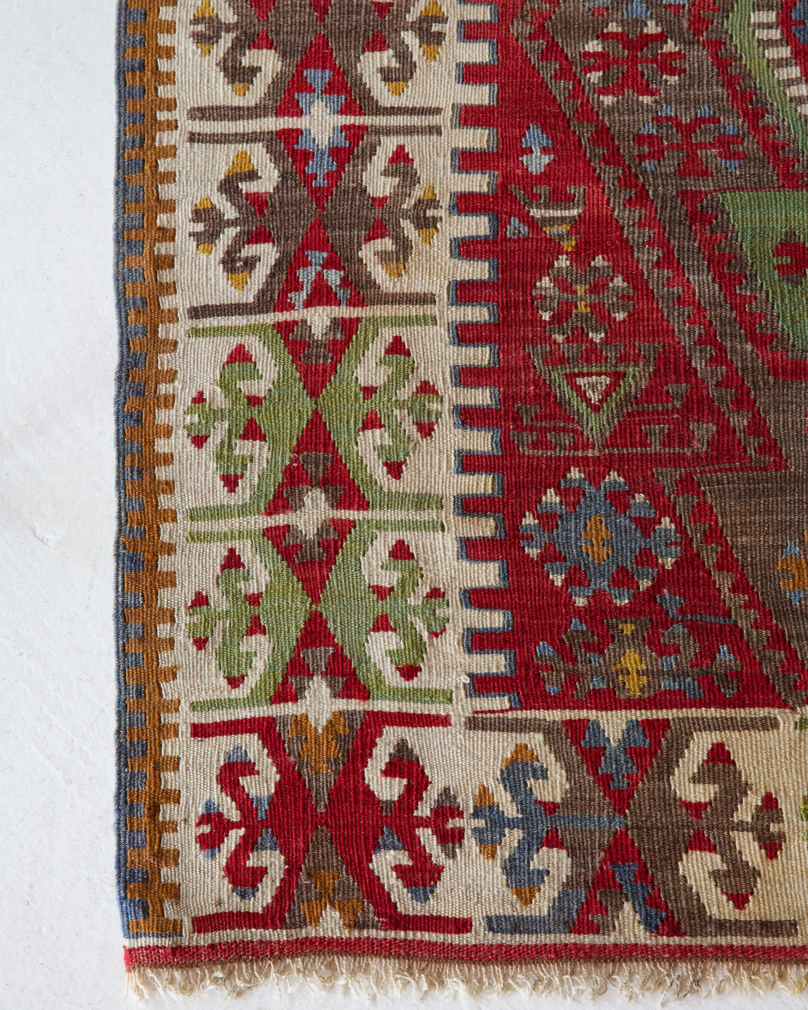 Vintage Kayseri Gomurgen Kilim Rug 6'7"x14'