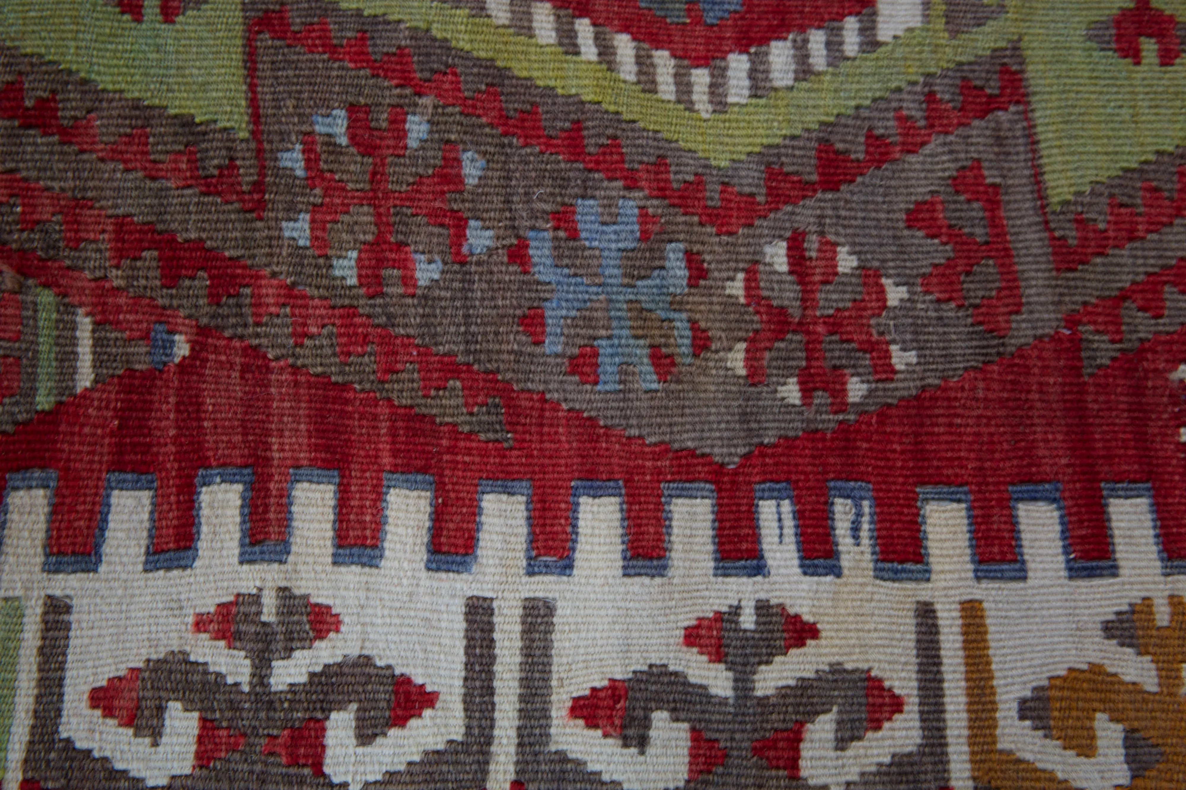 Vintage Kayseri Gomurgen Kilim Rug 6'7"x14'
