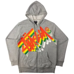 Vintage Stussy Zip Up Graphic Hoodie Size M