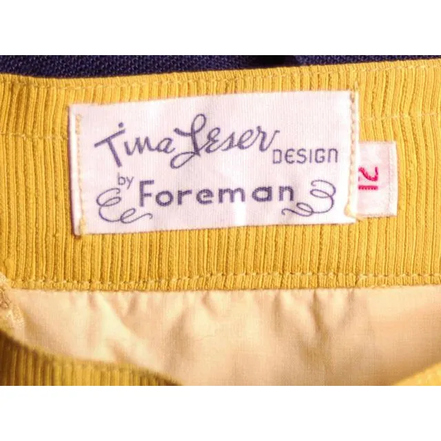 Vintage Tina Leser Yellow Silk Bermuda Shorts 1950S Small