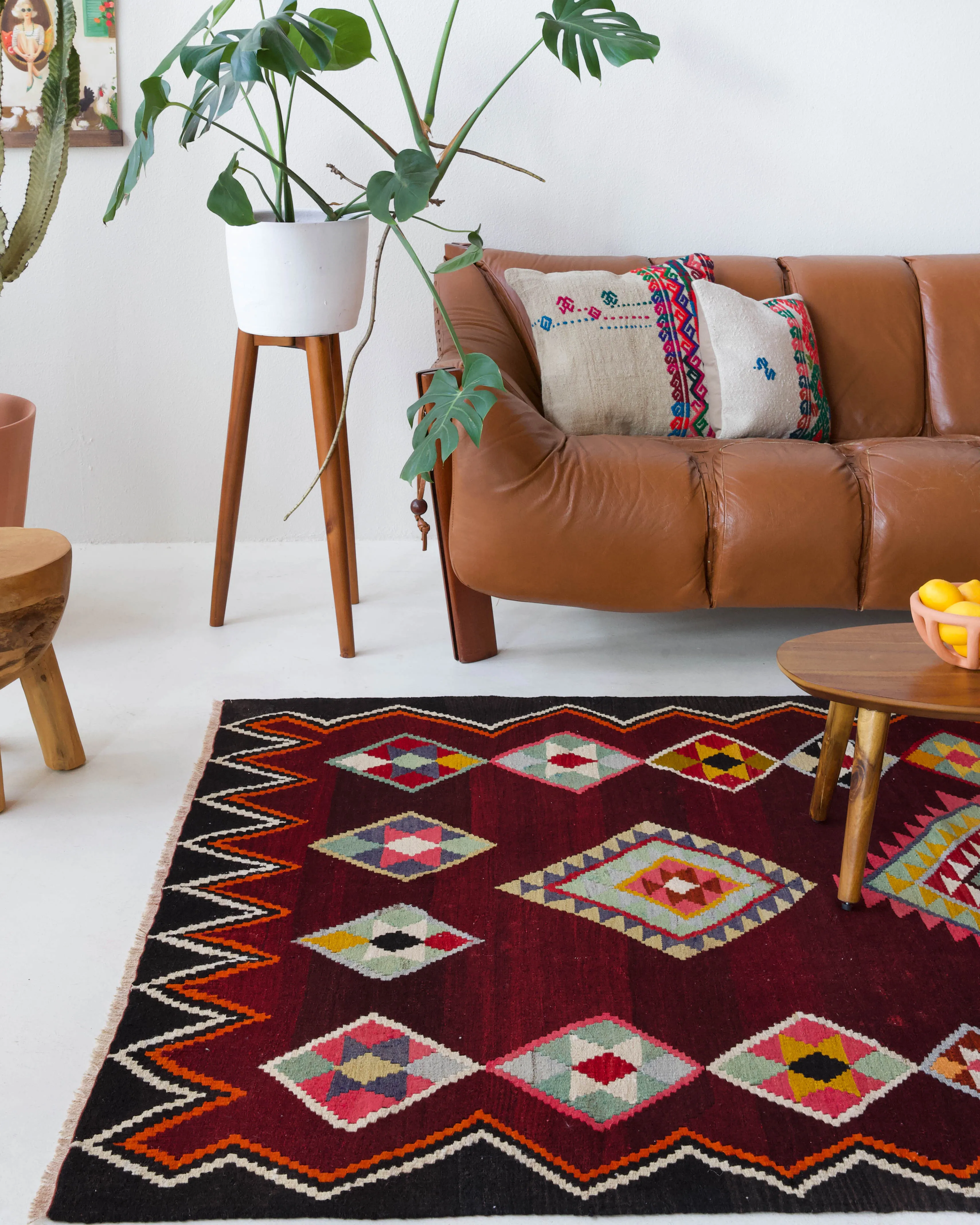 Vintage Turkish Bencik Kilim Rug 4'11"x7'11"