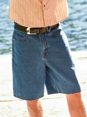 Volcom Billow Denim Short - Oliver Mid Blue